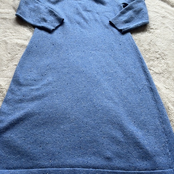 Talbots Cotton Blue Kitty Tweed Shift Sweater Dress Small Petite - Picture 8 of 12
